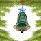 Hand-Painted Scrap Steel Bell Ornament 5 inches Tree Decoration